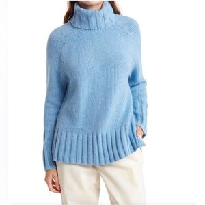 Reiss Blue Stevie Roll Neck Sweater L